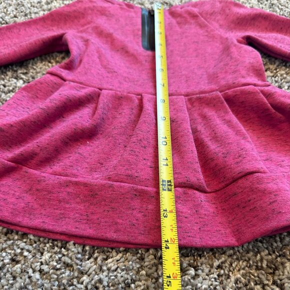 Nike Long Sleeve Crew Neck Tech Fleece Pink Dress Girl's Size 12 M - Picture 6 of 7